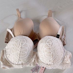 Two NWT Victoria’s Secret bras size 34DD